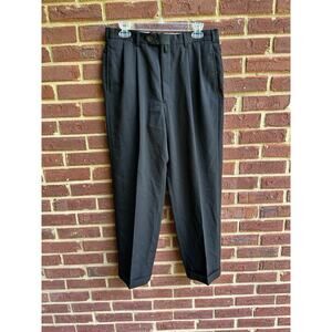 Tommy Hilfiger Black Pleated‎ Front Suit Dress Pants Men's 32x30